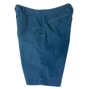 Men's Hurley Chino Shorts Sz 38 Blue Cotton Blend Casual 11" Inseam